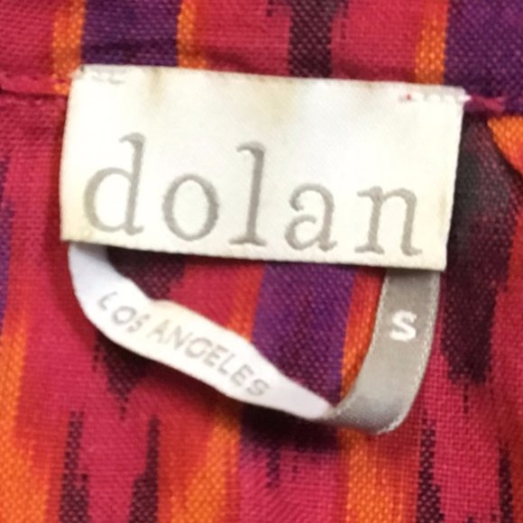 Pink Orange Ikat Print Tie Belt Jacket by Dolan - Picture 5 of 8